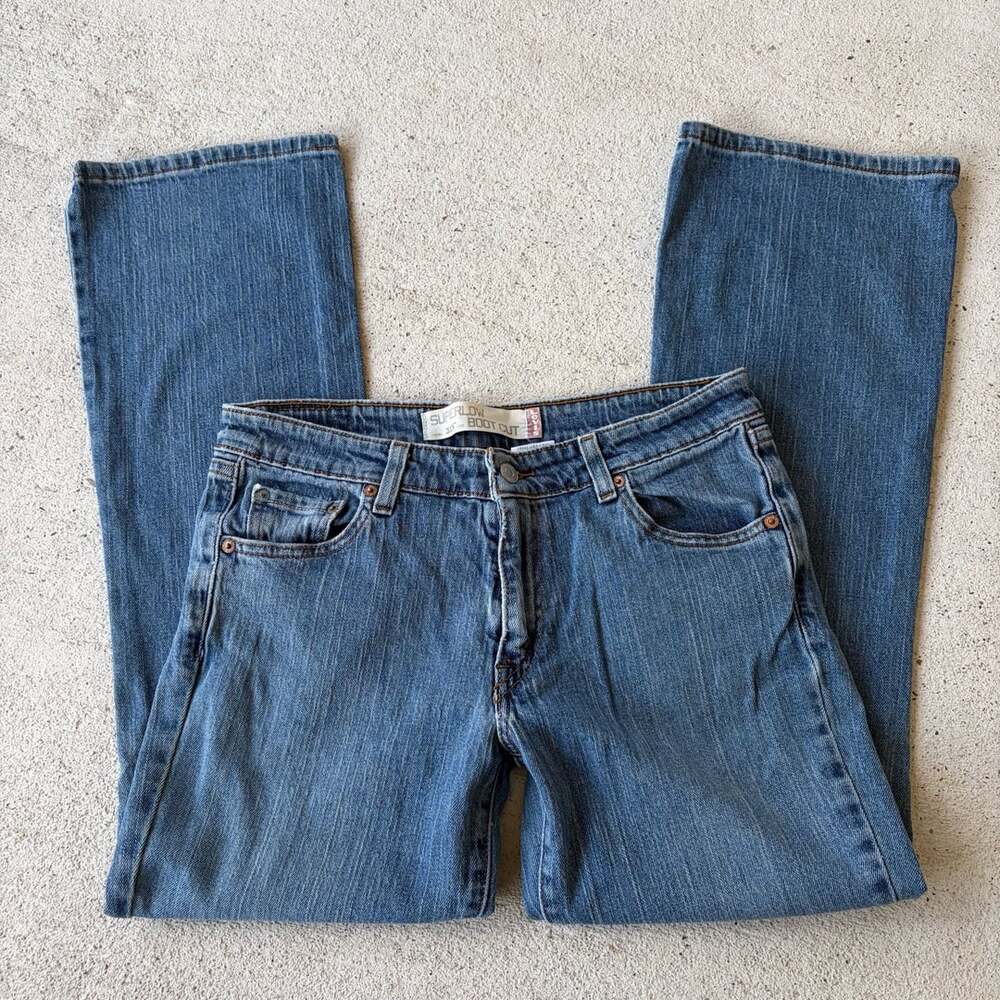Vintage Levi's Superlow Boot Cut 518 Blue Denim Jeans Size 11 JR S low rise